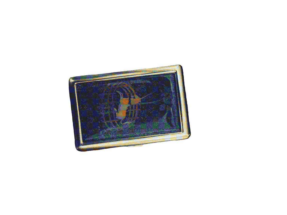 Closed metal cigarette case