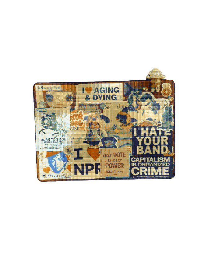 Sticker-covered laptop